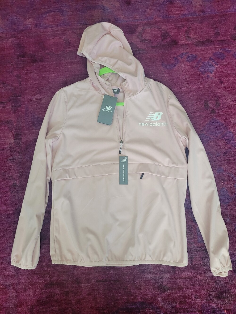 New Balance Women's Half-Zip Anorak Windbreaker Jacket - Pink - M